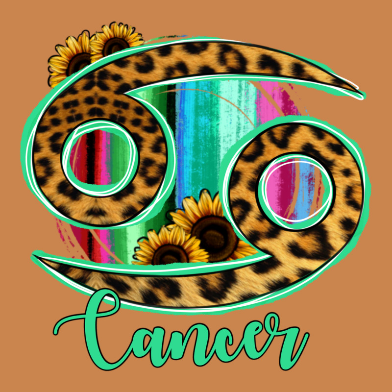 Cancer Zodiac Sign Sunflower Leopard Serape Heavyweight Hoodie by RanaPortraitStore | Teevron