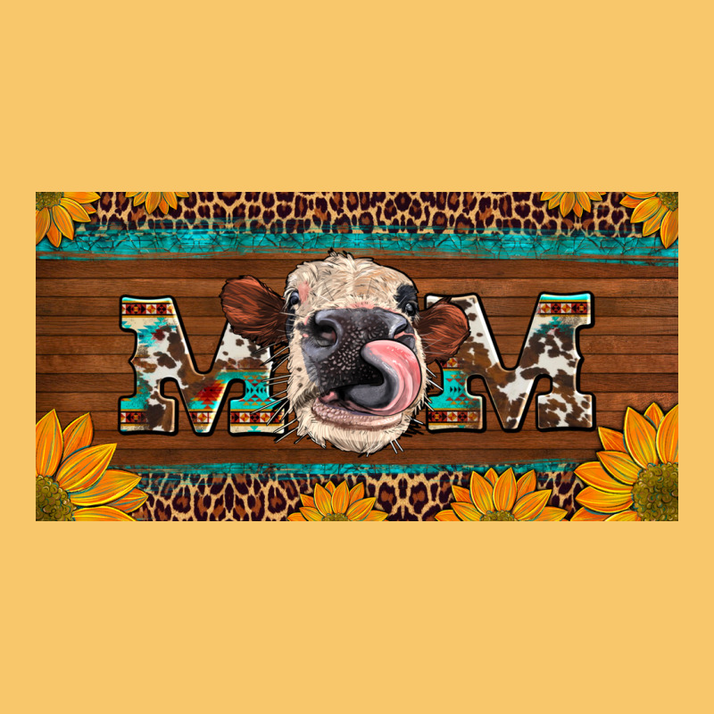 Western Heifer Mom With Sunflowers And Turquoise License Plate Vintage Hoodie by Artiststas | Teevron