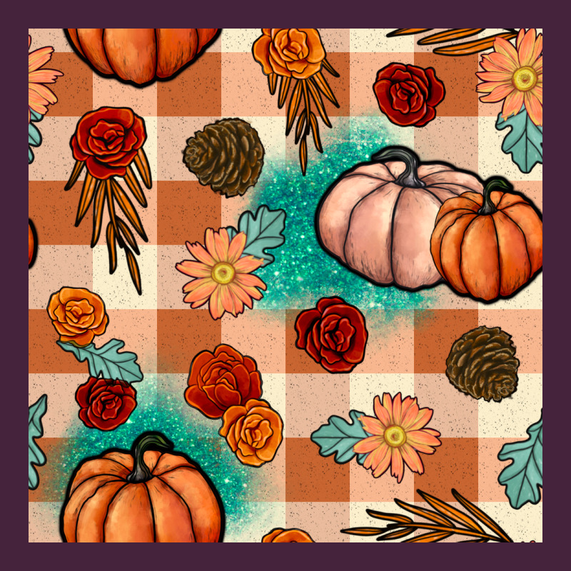 Floral Pumpkins Seamless Pattern Premium Tee by BundleAndBundleShop | Teevron