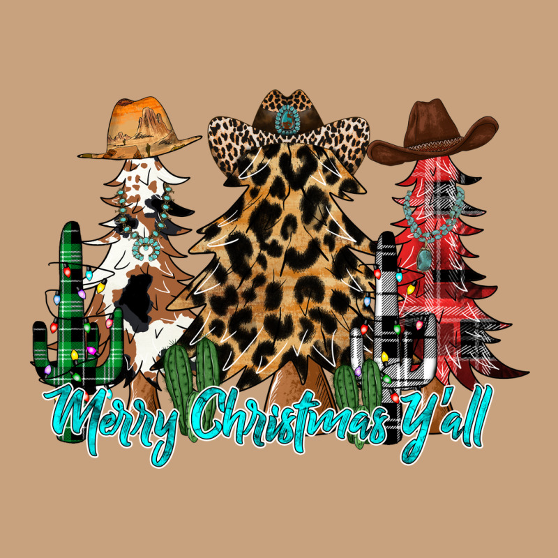 Merry Christmas Y'all Christmas Trees Vintage Tee by CowhideDigitalArt | Teevron