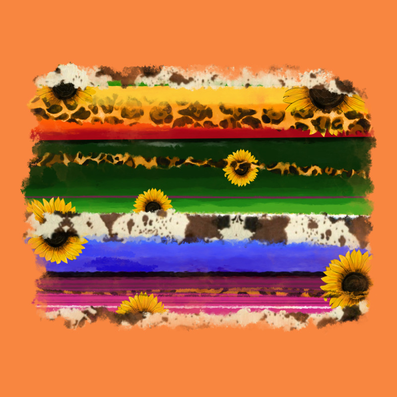 Serape Sunflowers Leopard Cowhide Background Premium Sweatshirt by RanaPortraitStore | Teevron