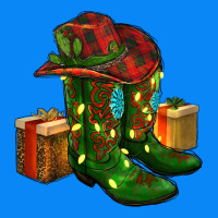 Cowboy Hat With Boots Christmas Zipper Hoodie | Teevron