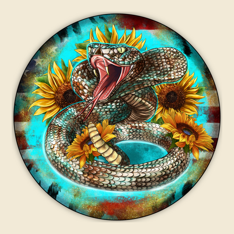 Rattlesnake And Sunflower Premium Hoodie by BarkalooDesign | Teevron