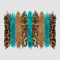 Glitter Turqoise Leopard Tooled Leather Background Premium Sweatshirt | Teevron