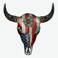 American Bull Skull Gemstone Urban Heavy Tee | Teevron