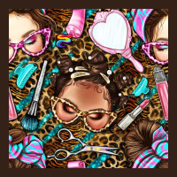 Hairdresser Messy Bun Hand Mirror And Scissors With Leopard And Tiger  Heavy Core Tee | Teevron