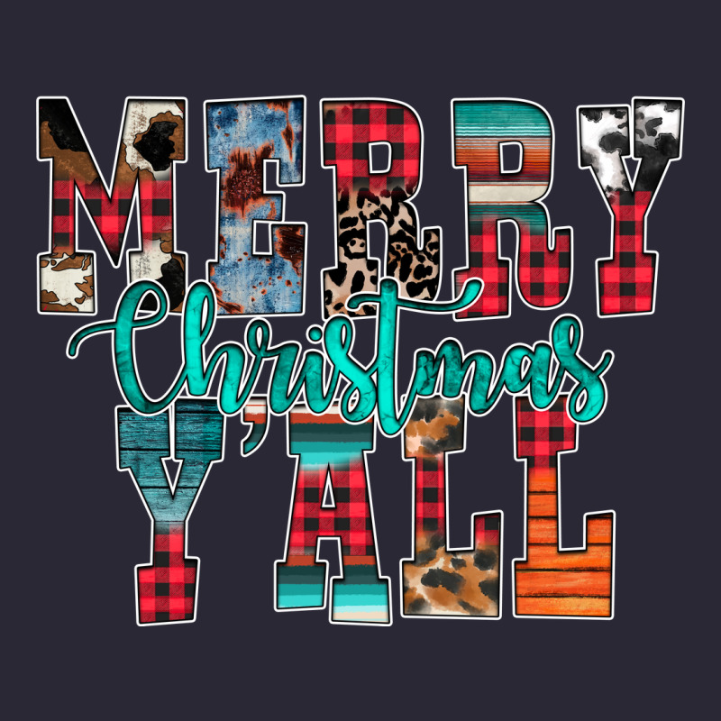 Merry Christmas Y'all Vintage Tee by CowhideDigitalArt | Teevron