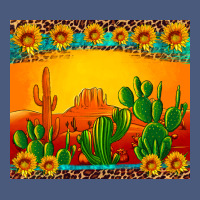 Desert Sunset With Cactus Sunflowers And Leopard Vintage Hoodie | Teevron