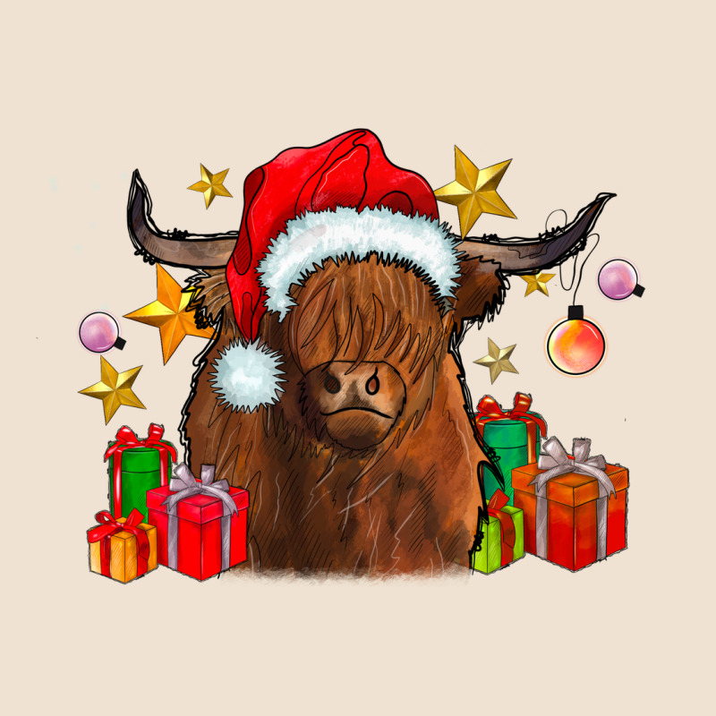 Festive Highland Cow Urban Heavy Tee by CowhideDigitalArt | Teevron