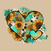 Leopard Sunflower Cowhide Glitter Heart Heavyweight Hoodie | Teevron