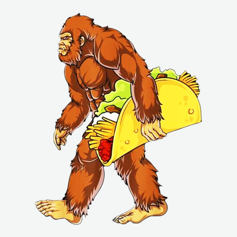 Bigfoot Carrying Taco Urban Heavy Tee by DesigneFamous | Teevron