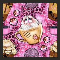 Cat Coffee Cups And Paw With Leopard And Glitter Seamless Pattern Bbs Heavy Core Tee | Teevron