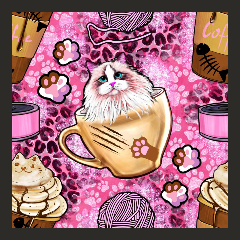 Cat Coffee Cups And Paw With Leopard And Glitter Seamless Pattern Bbs Heavy Core Tee by BundleAndBundleShop | Teevron