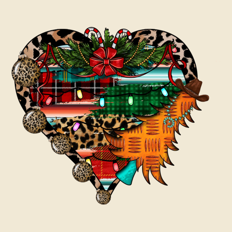 Festive Western Christmas Heart Ladies Tee by CowhideDigitalArt | Teevron