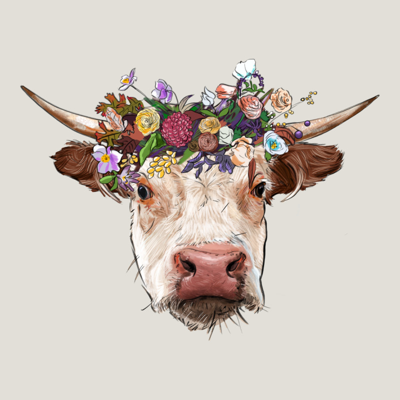 Hereford Cow With Floral Headband Heavy Core Tee by RanaPortraitStore | Teevron