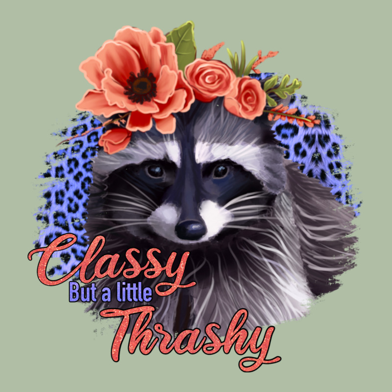Classy But A Little Thrashy Racoon With Flowers Urban Heavy Tee by Jasminsmagicworld | Teevron