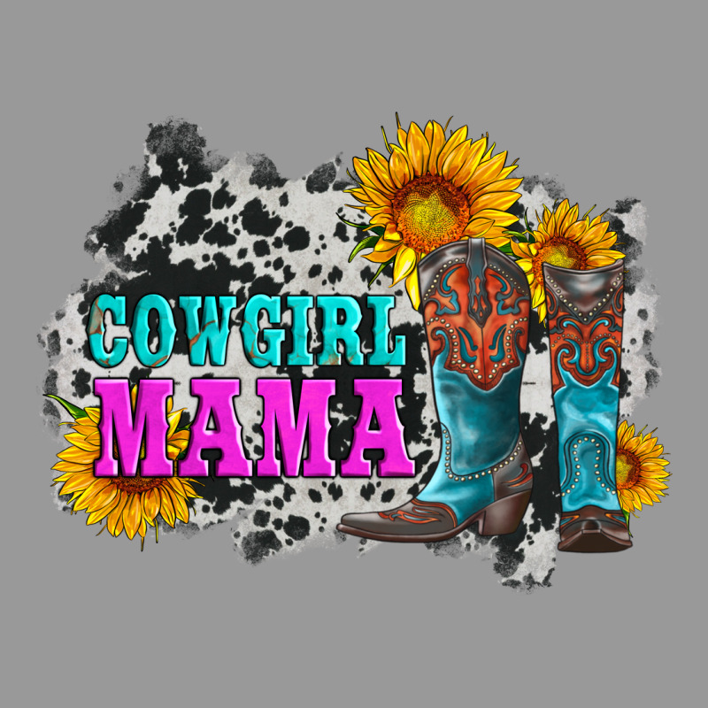 Cowgirl Mama With Boots And Sunflowers And Cowhide Vintage Hoodie by Artiststas | Teevron