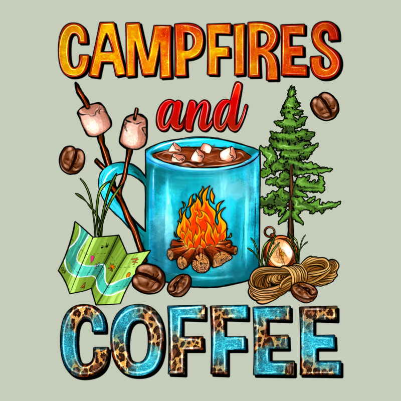 Campfires And Coffee Camping Coffee Classic Tee by FaDigitalArtStudio | Teevron