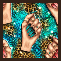 Nail Art With Leopard And Turquoise  Gemstone Seamless Pattern Bbs Heavy Core Tee | Teevron