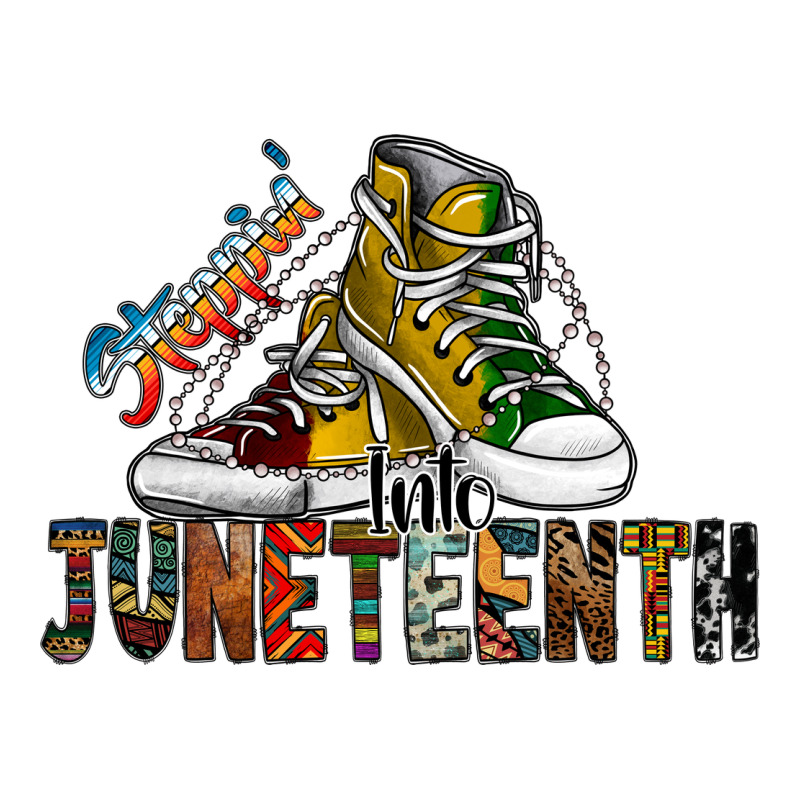 Steppin Into Juneteenth Ladies Tee by SublimationCraftShop | Teevron