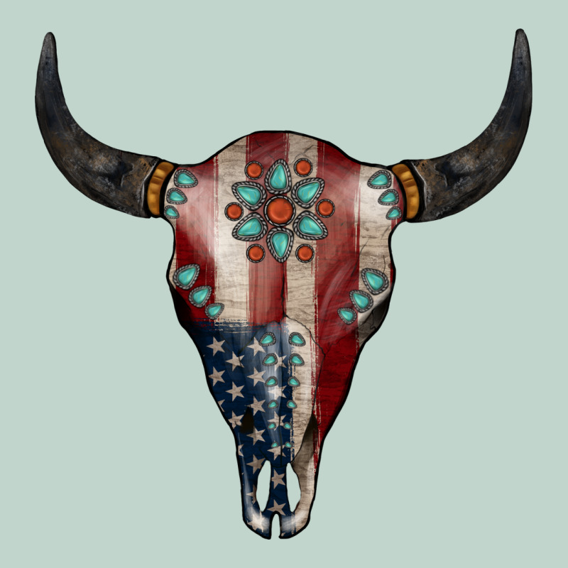 American Bull Skull Gemstone Zipper Hoodie by Jasminsmagicworld | Teevron