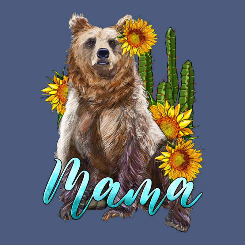 Mama Bear With Sunflowers And Cactus Vintage Hoodie by Artiststas | Teevron