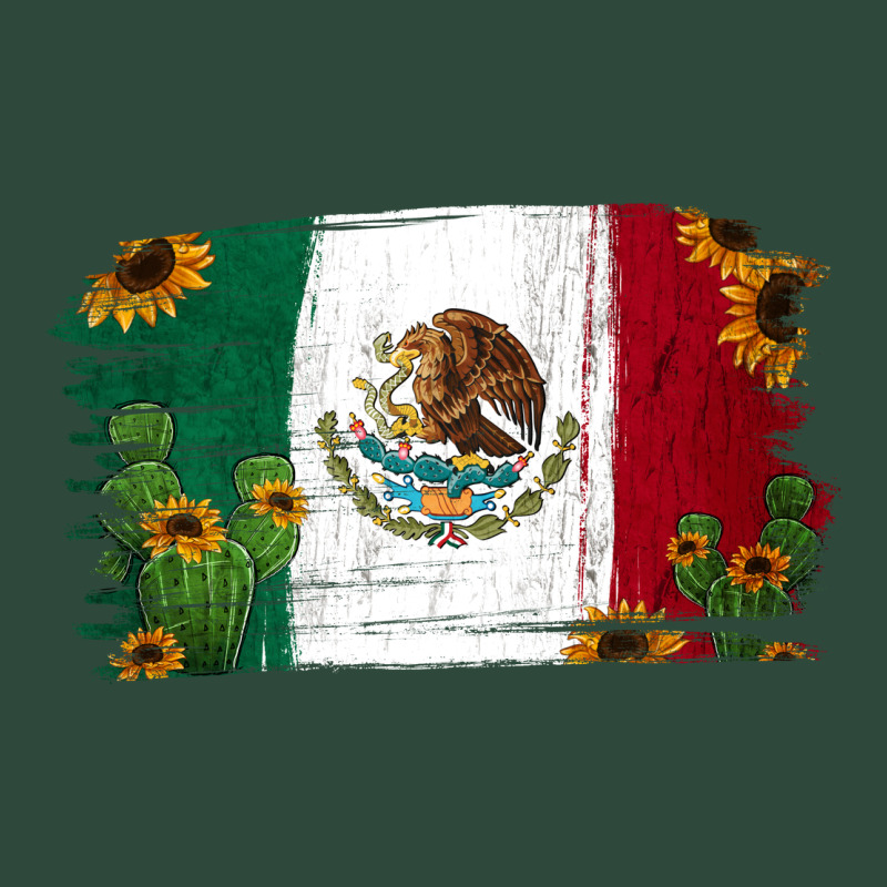 Mexican Flag Cactus Sunflower Zipper Hoodie by Jasminsmagicworld | Teevron