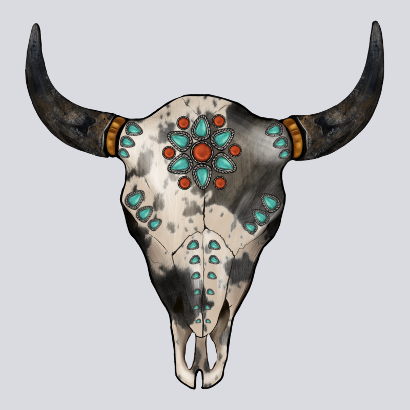 Cowhide Bull Skull Zipper Hoodie by Jasminsmagicworld | Teevron