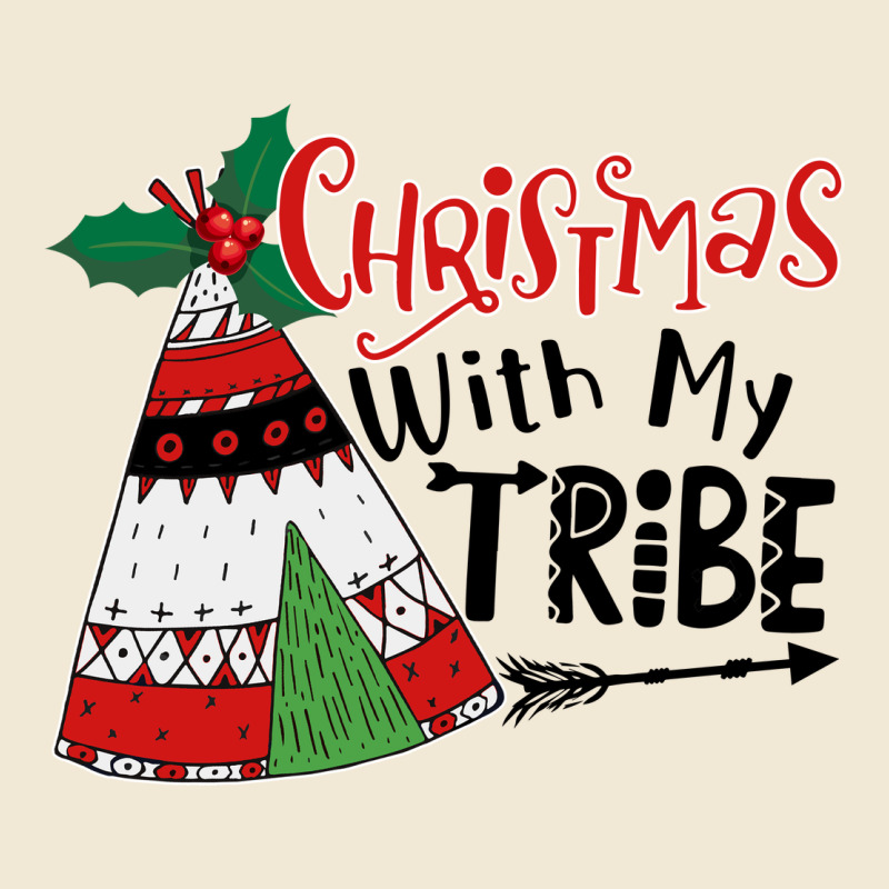 Christmas With My Tribe Boho Ladies Tee by CowhideDigitalArt | Teevron