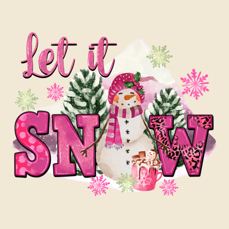 Let It Snow Pink Christmas Premium Tee by FaDigitalArtStudio | Teevron