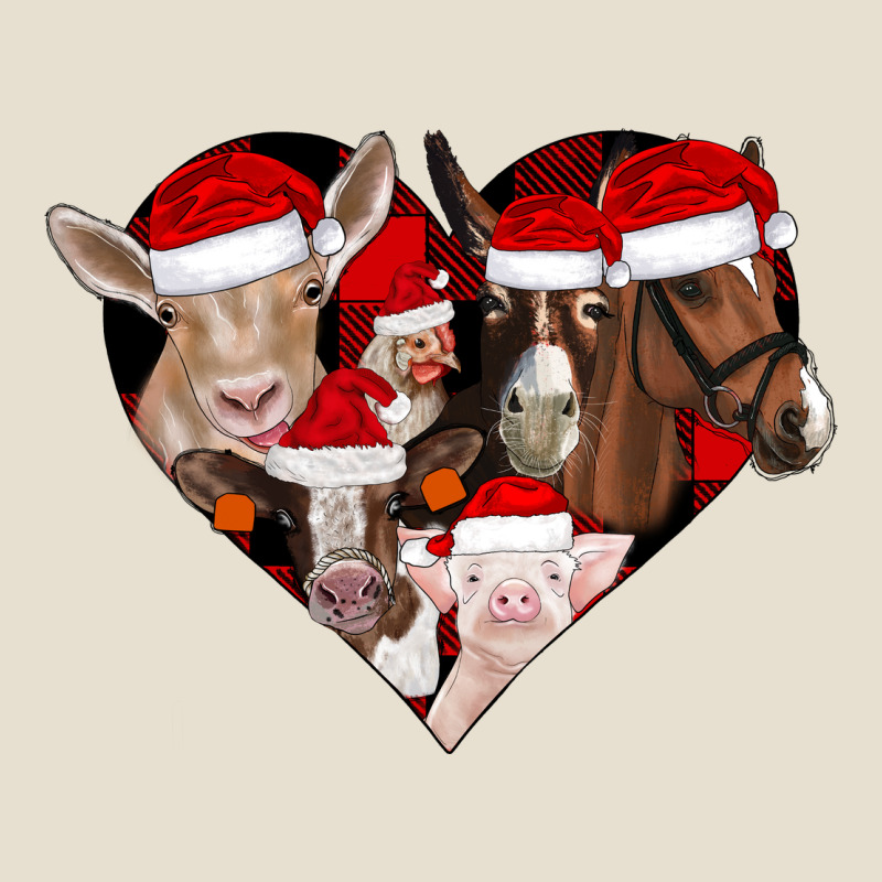 Farm Animals Christmas Urban Heavy Tee by CowhideDigitalArt | Teevron