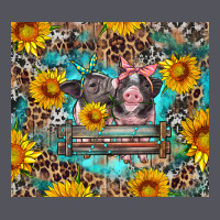Baby Pigs With Leopard Cowhide And Sunflowers Vintage Hoodie | Teevron
