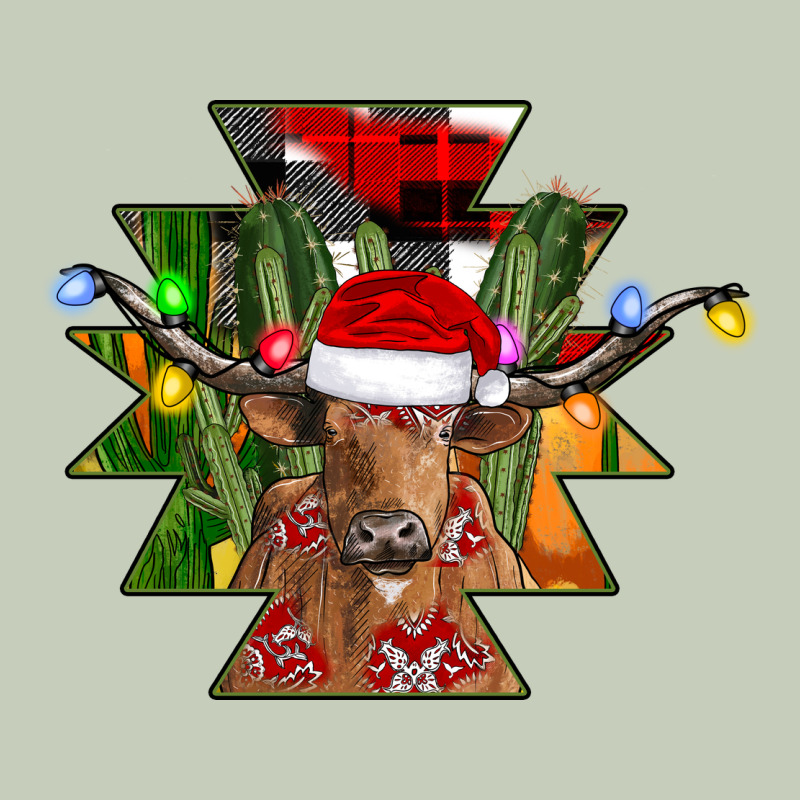 Longhorn Aztec Christmas Ladies Tee by CowhideDigitalArt | Teevron