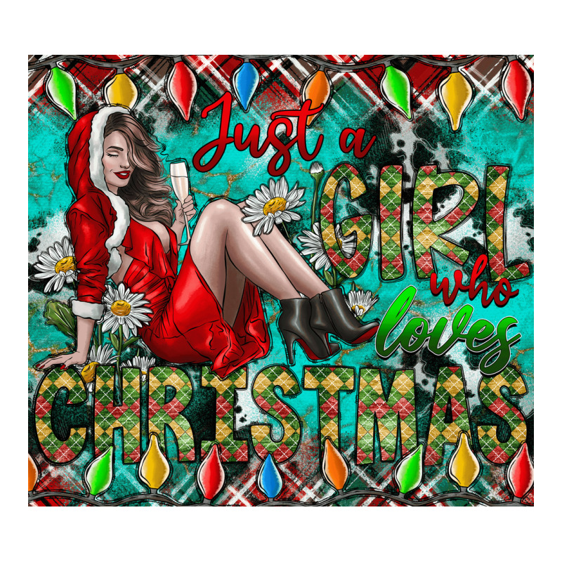 Just A Girl Who Loves Christmas Ladies Tee by CowhideDigitalArt | Teevron