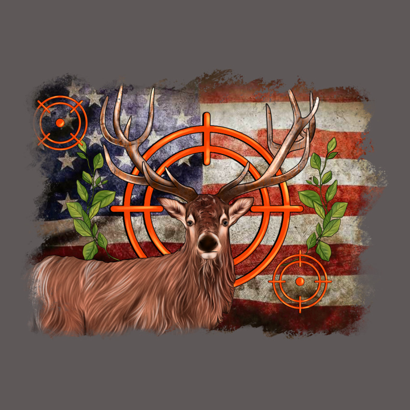 Deer Hunting Target American Flag  Background Premium Hoodie by BarkalooDesign | Teevron