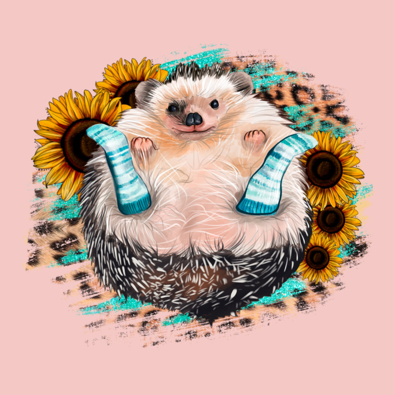 Sunflower Leopard Hedgehog Urban Heavy Tee by Jasminsmagicworld | Teevron