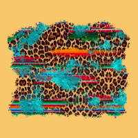 Western Serape Leopard Turquoise  Background Vintage Hoodie | Teevron