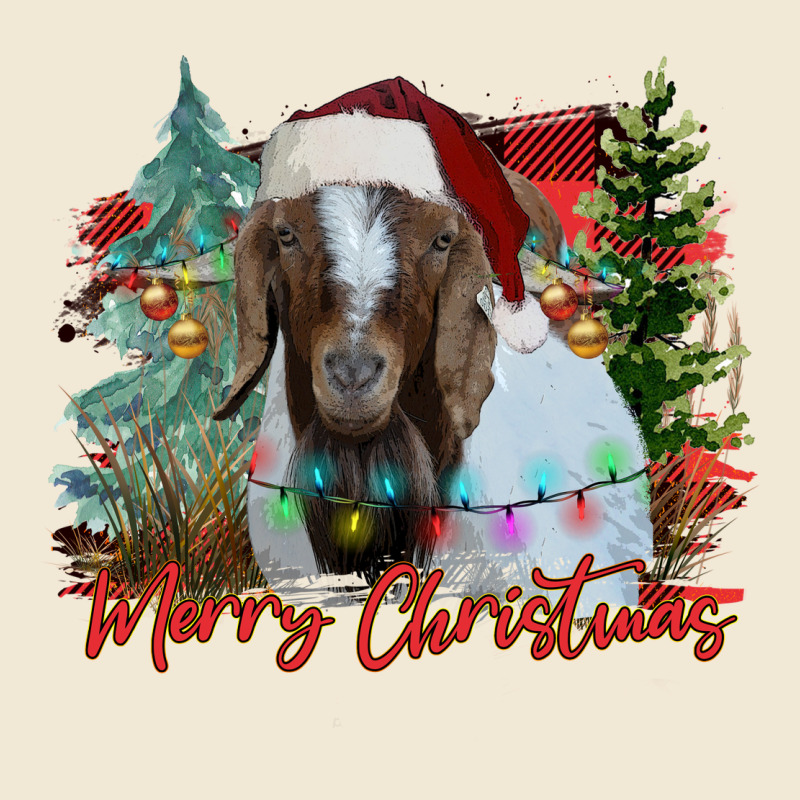 Merry Christmas Goat Ladies Tee by CowhideDigitalArt | Teevron