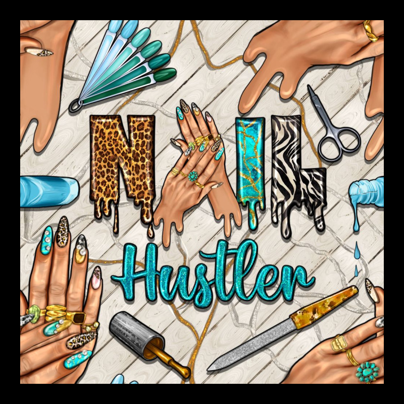 Hail Hustler And Nail Art Hands With Glitter Polish Seamless Pattern B Heavy Core Tee by BundleAndBundleShop | Teevron