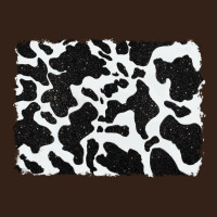 Distressed Black Glitter Cowhide Pattern Heavy Core Tee | Teevron