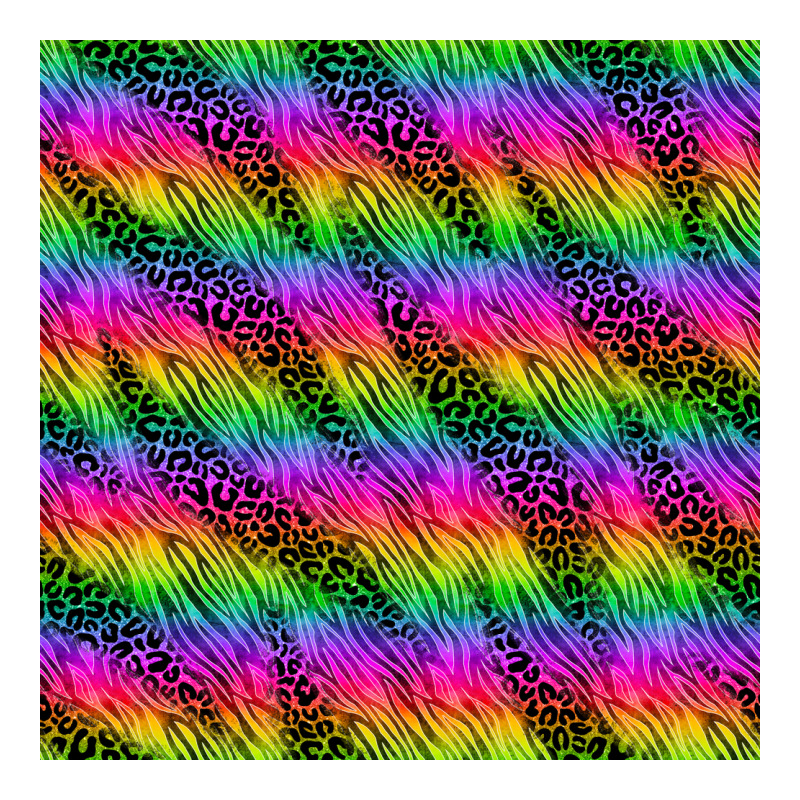 Neon Rainbow Leopard Zebra Seamless Pattern Premium Tee by BundleAndBundleShop | Teevron