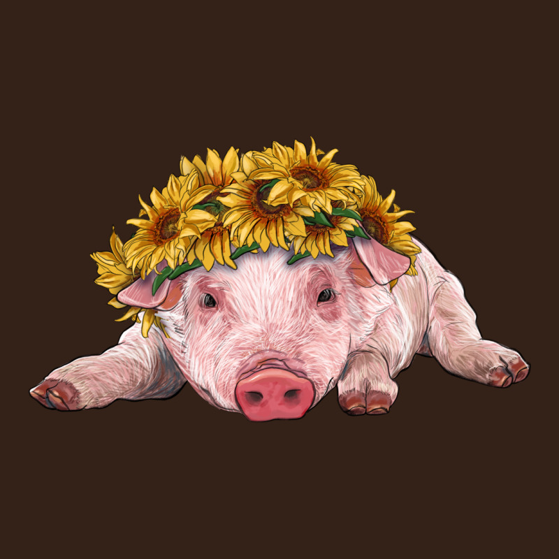Baby Pig With Sunflower Headband Heavy Core Tee by RanaPortraitStore | Teevron