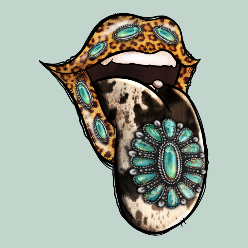 Turquoise Gemstone Leopard Cowhide Tongue Zipper Hoodie by Jasminsmagicworld | Teevron