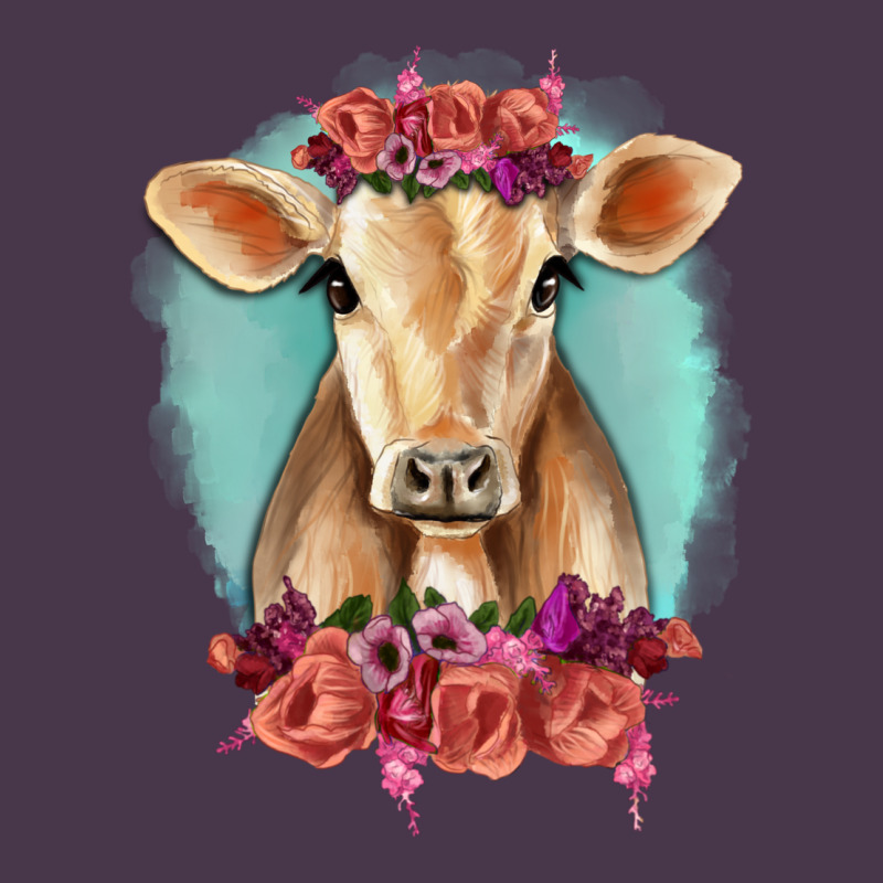 Floral Cow Heavyweight Hoodie by RanaPortraitStore | Teevron