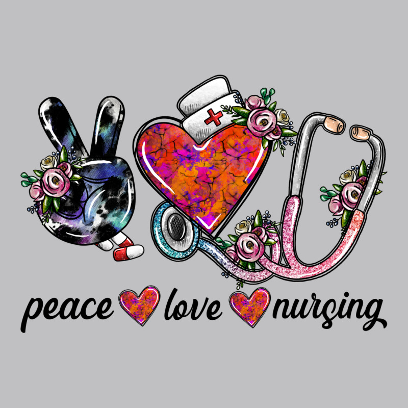 Peace Love Nursing Long Sleeve Tee by SublimationCraftShop | Teevron
