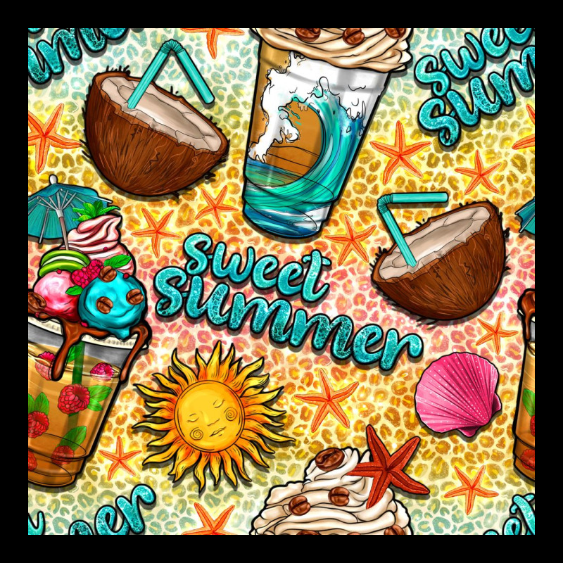 Sweet Summer Coffee Cups With Colorful Leopard And Sea Stars Seamless  Heavy Core Tee by BundleAndBundleShop | Teevron