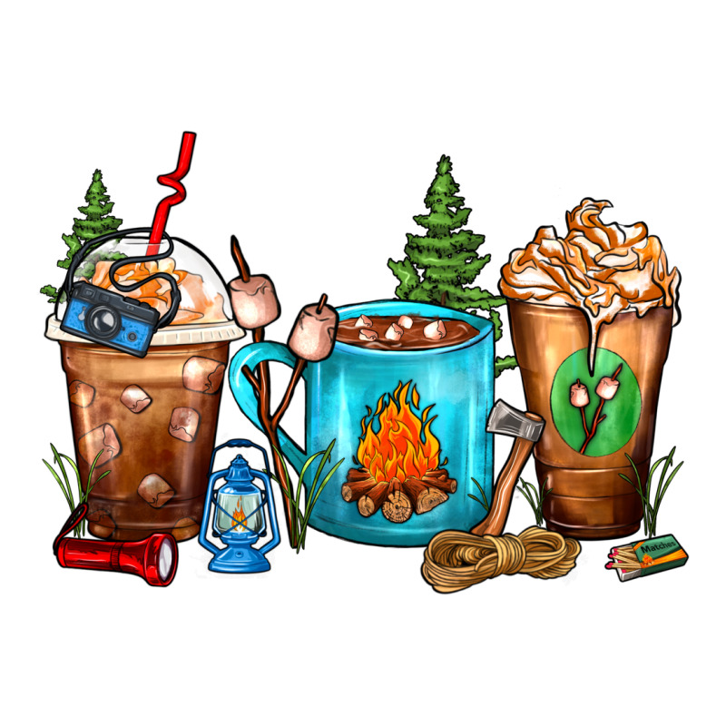 Camping Coffee Cups Classic Tee by FaDigitalArtStudio | Teevron