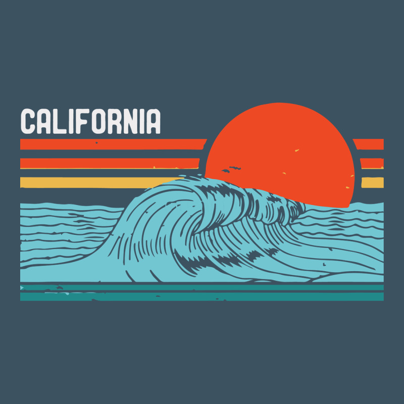 Vintage California Wave Surf Retro 80s California Beach Surfing Urban Heavy Tee by linhVisuals | Teevron