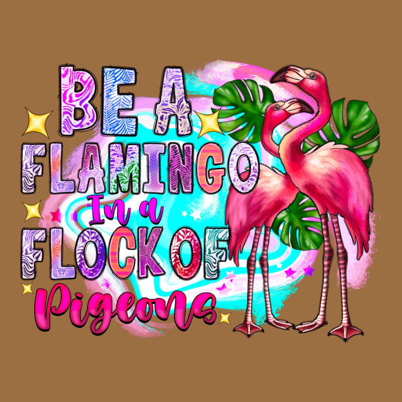 Bea Flamingo In A Flock Of Pigeons Vintage Tee by CowhideDigitalArt | Teevron
