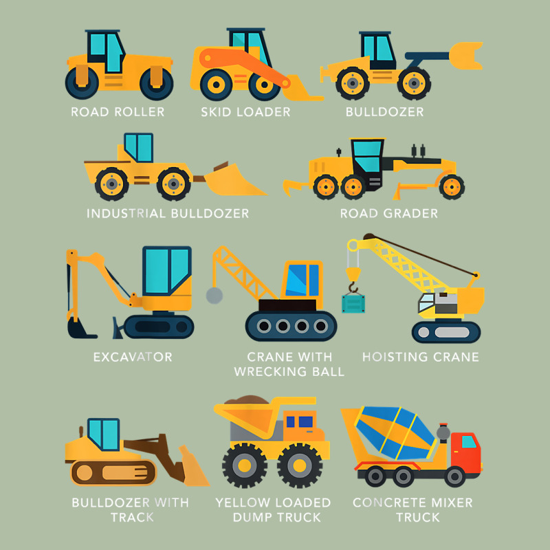 Construction Excavator Vehicle Boys Builder Heavy Equipment T Shirt Urban Heavy Tee by linhVisuals | Teevron